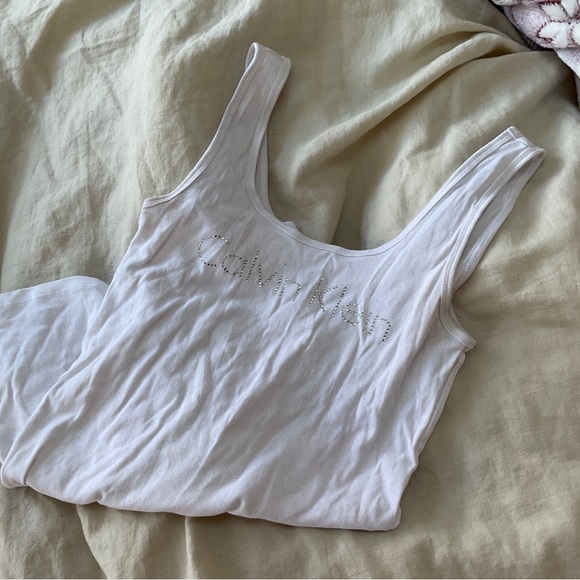White Calvin Klein Tank Top - Picture 1 of 3